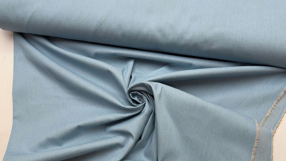 Ultra Light Blue 100% Cotton Denim Fabric Swirl Video