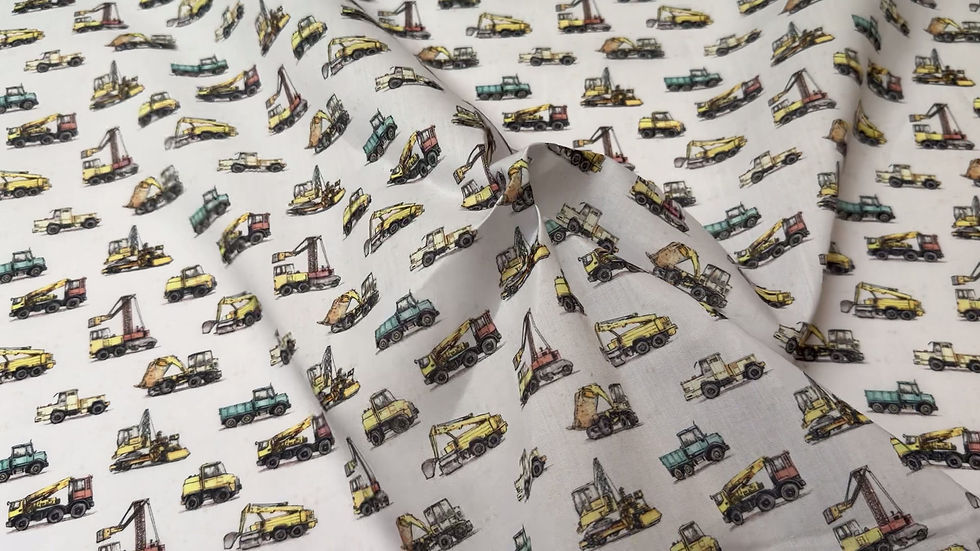 Thumbnail: White Trucks Polycotton Fabric Swirl Video