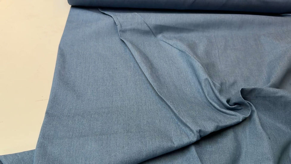 Mid Blue 8 oz 100% Cotton Denim Fabric Swirl Video