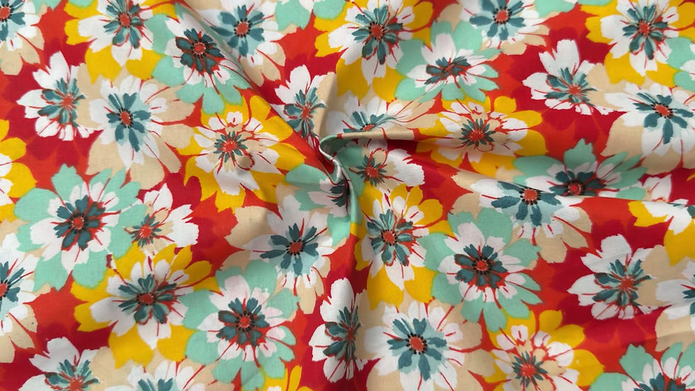 Thumbnail: Tavaro Floral 100% Cotton Fabric Swirl Video