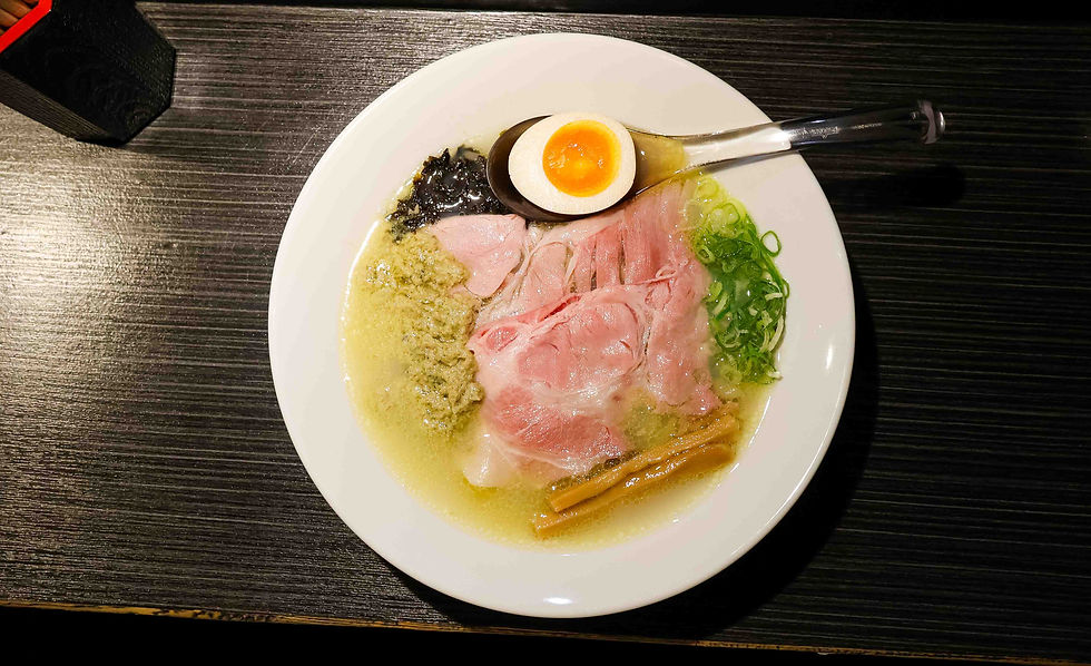 Uptop View of the Oyster Ramen