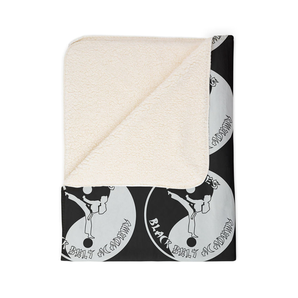 Thumbnail: Tri-Cities Sherpa Fleece Blanket - Cozy Black and White Throw for Home Comfort