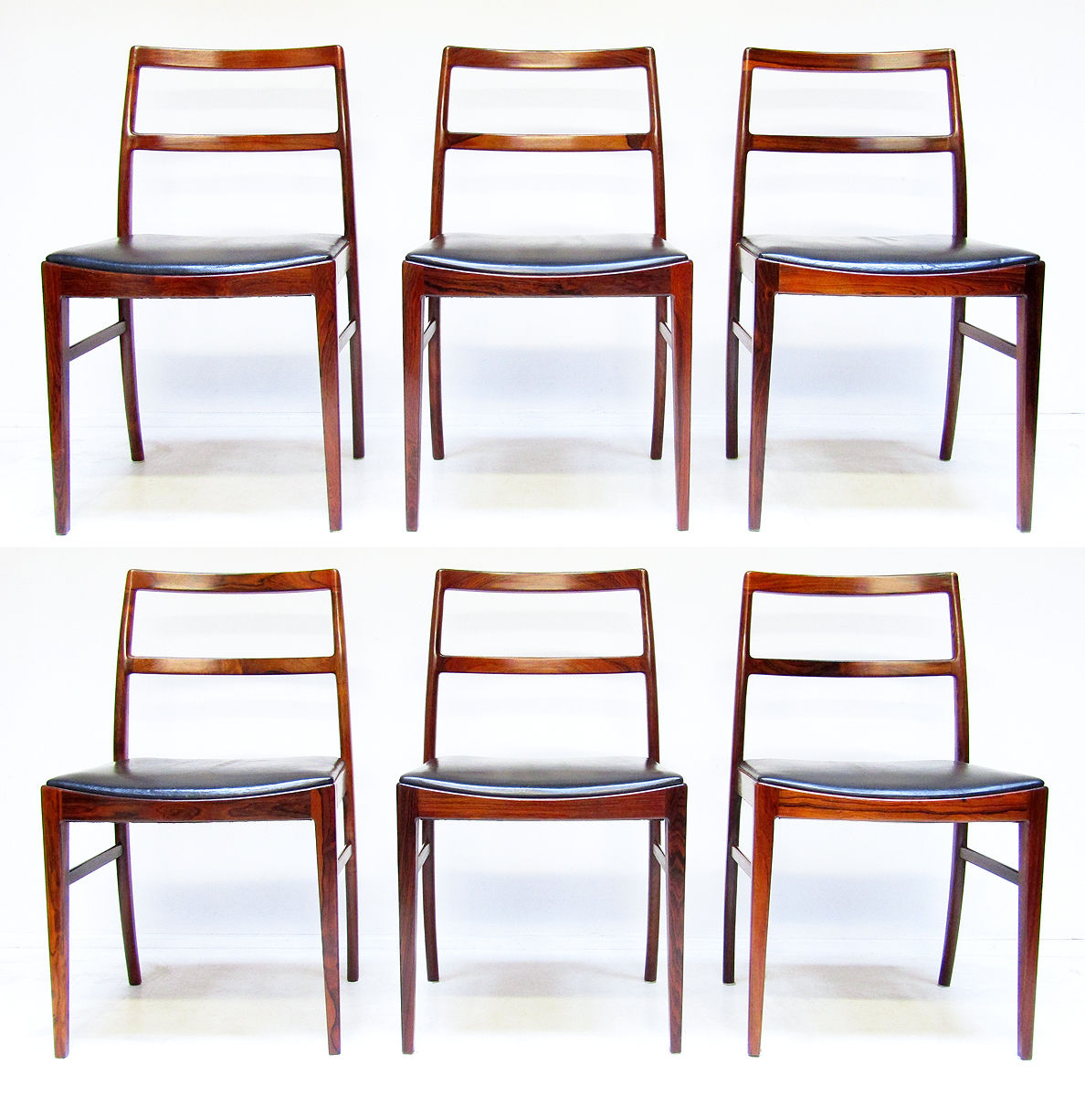 Six Danish "430" Dining Chairs in Rosewood by Arne Vodder for Sibast