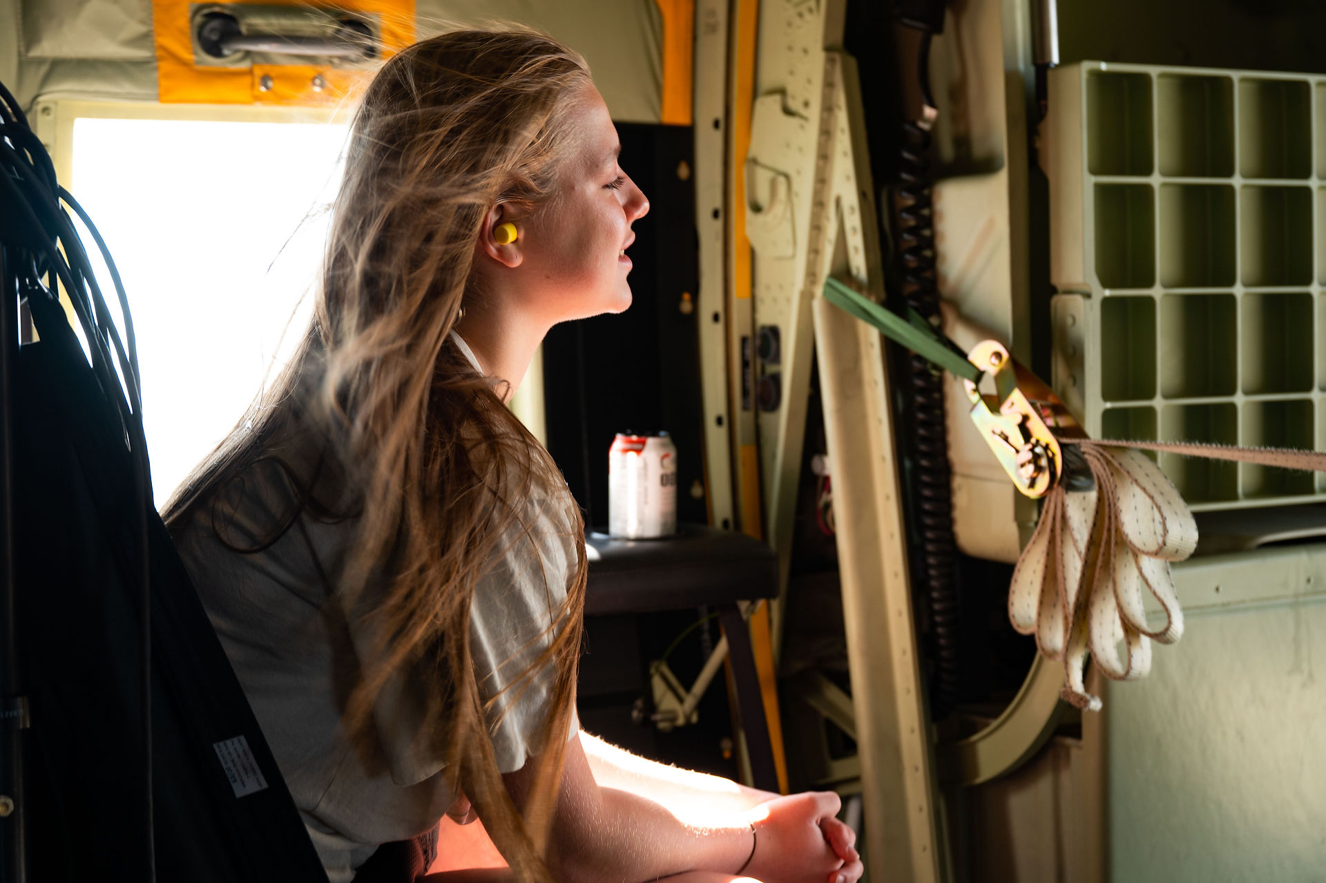 female scout on board air force carrier