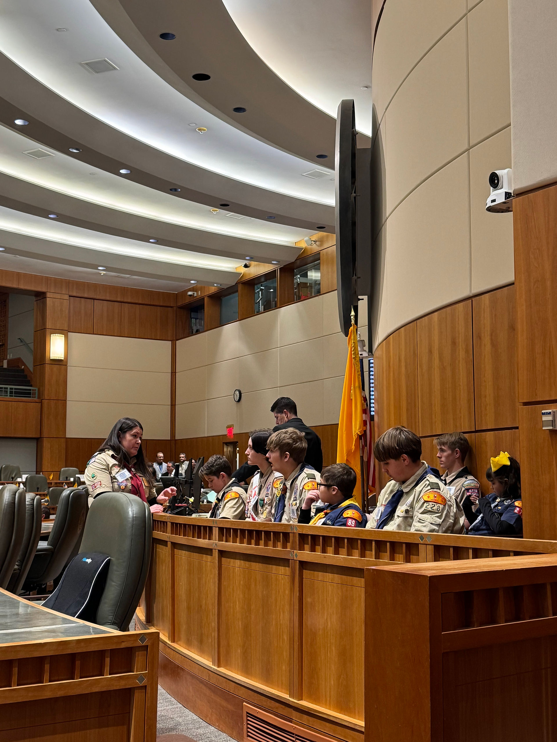 scouts visiting the new mexico state capitol