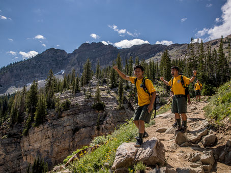 scouts on a mountain