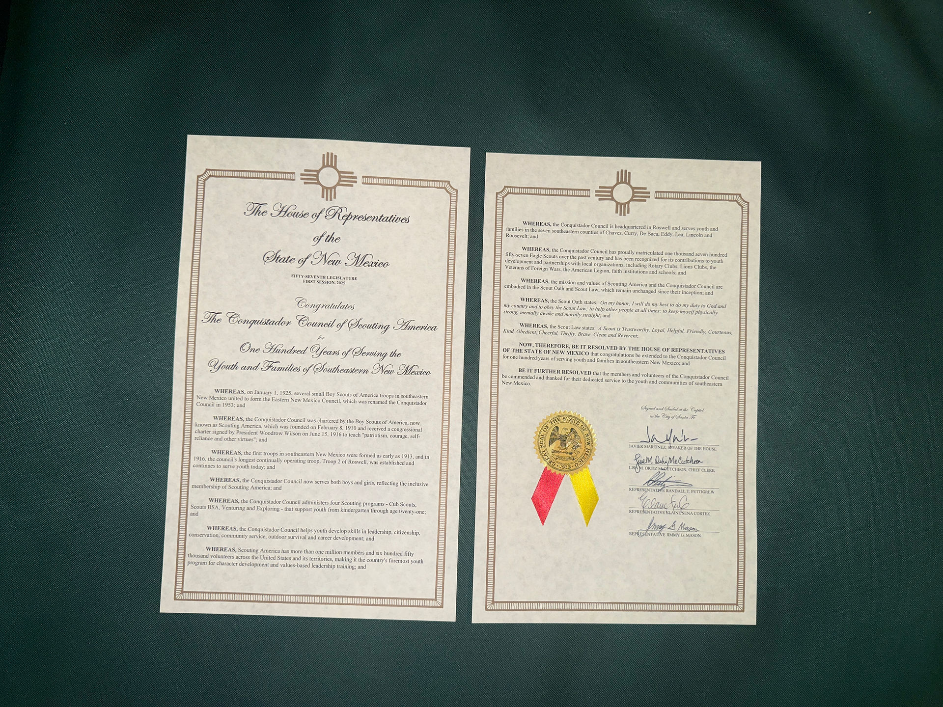state legislature proclaimation