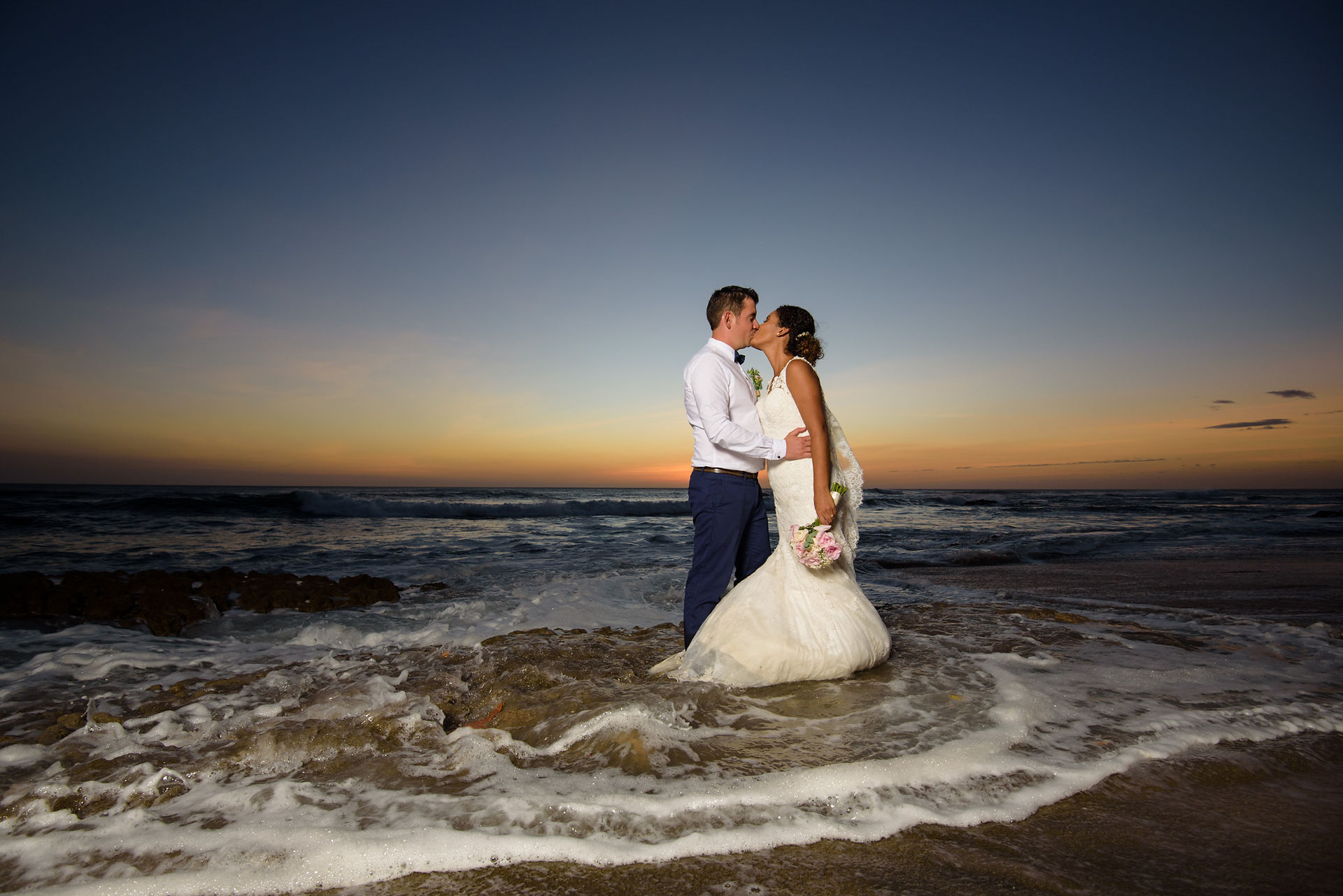 Wedding photography on Playa Langosta, Costa Rica