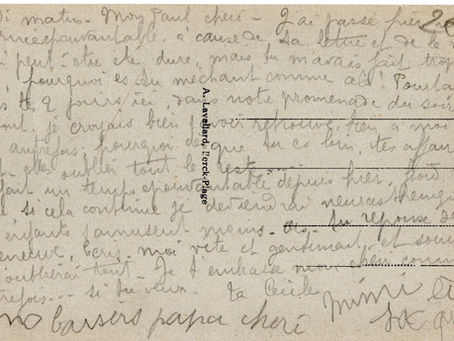 Je t’embrasse mon bien aimé...