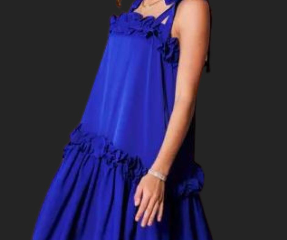 Blue Ruffle Dress