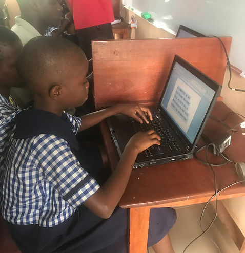 Kid on computer