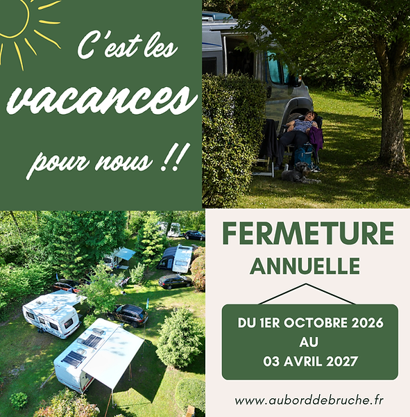Publication instagram fermeture vacances moderne photos vert et blanc.png