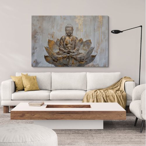 Toile Bouddha Cuivré