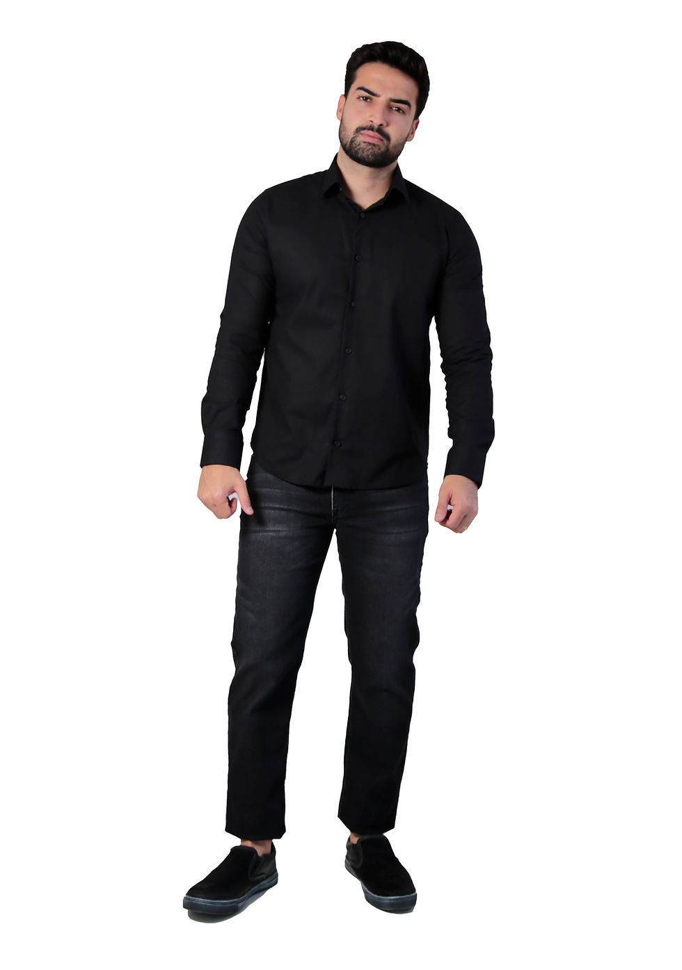 Thumbnail: CAMISA SOCIAL MANGA LONGA PRETA