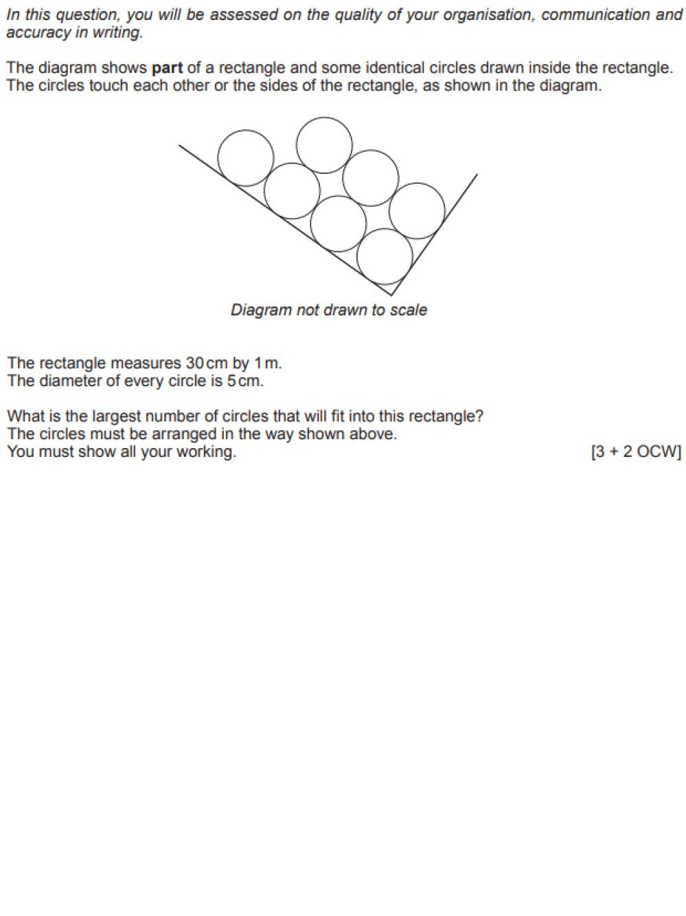GCSE past paper question