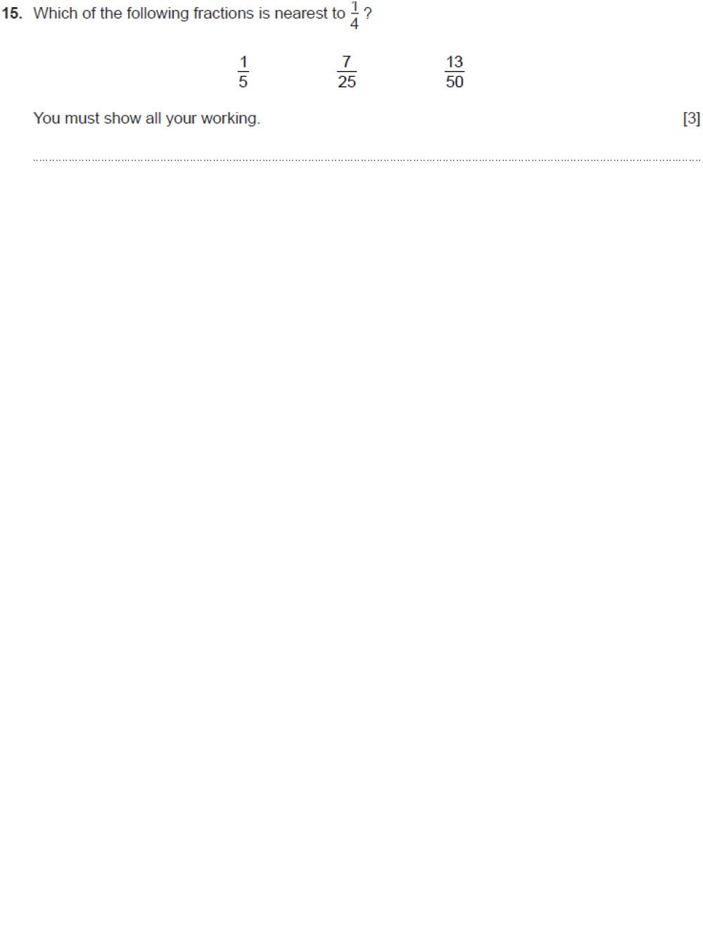 GCSE past paper question