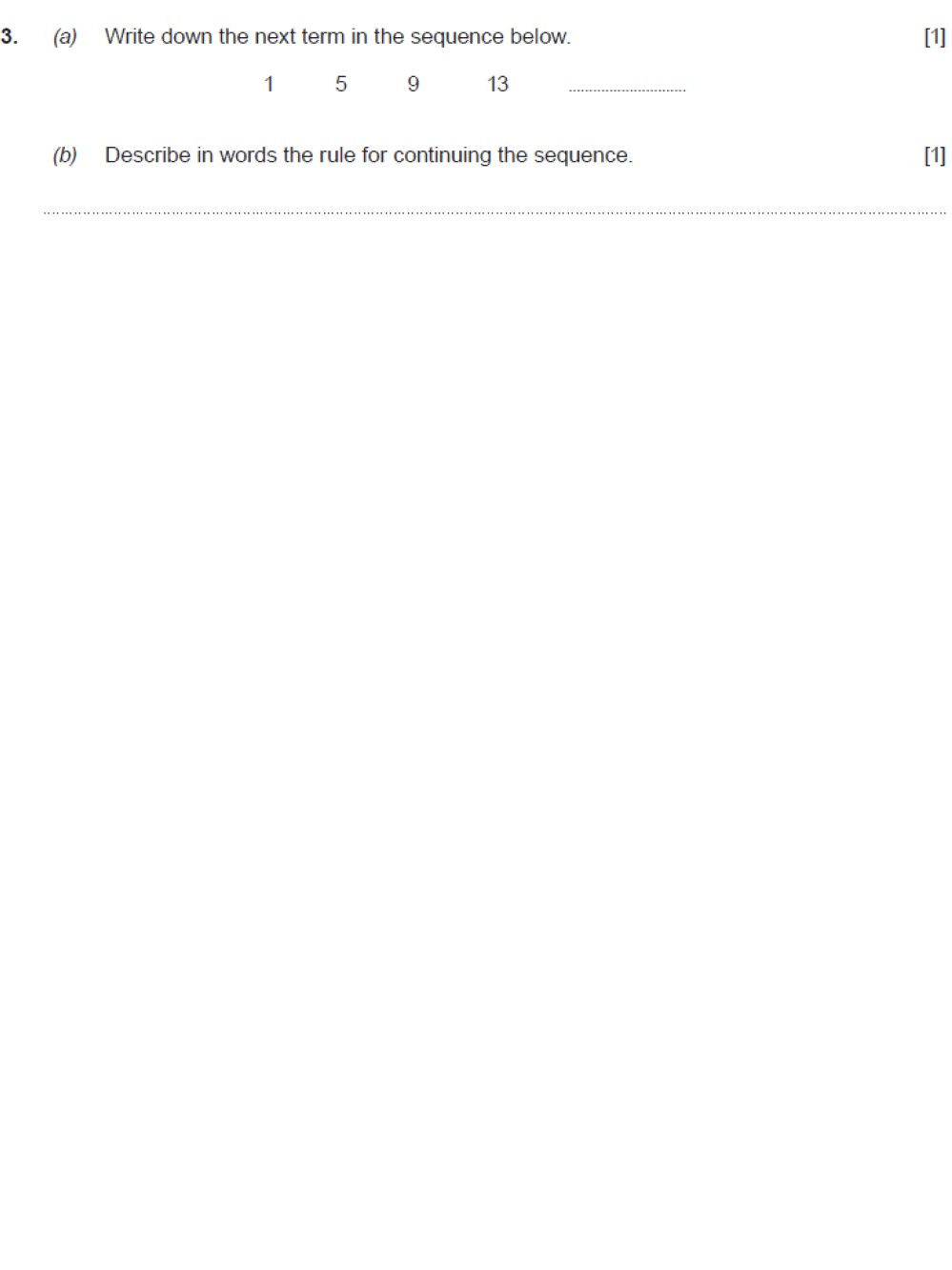 GCSE past paper question