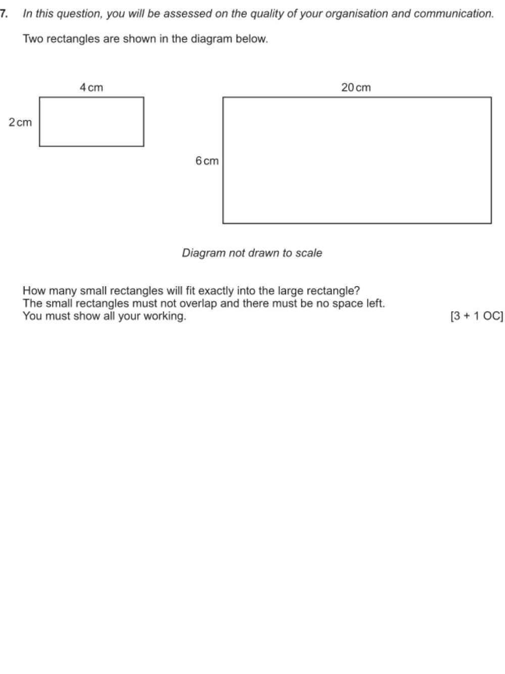 GCSE past paper question