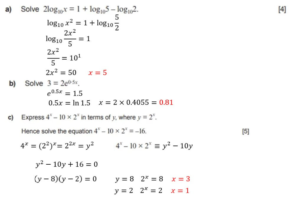 Solve Logs Exponentials Solve Logs Exponentials Solve Logs Exponentials Solve Logs Exponentials