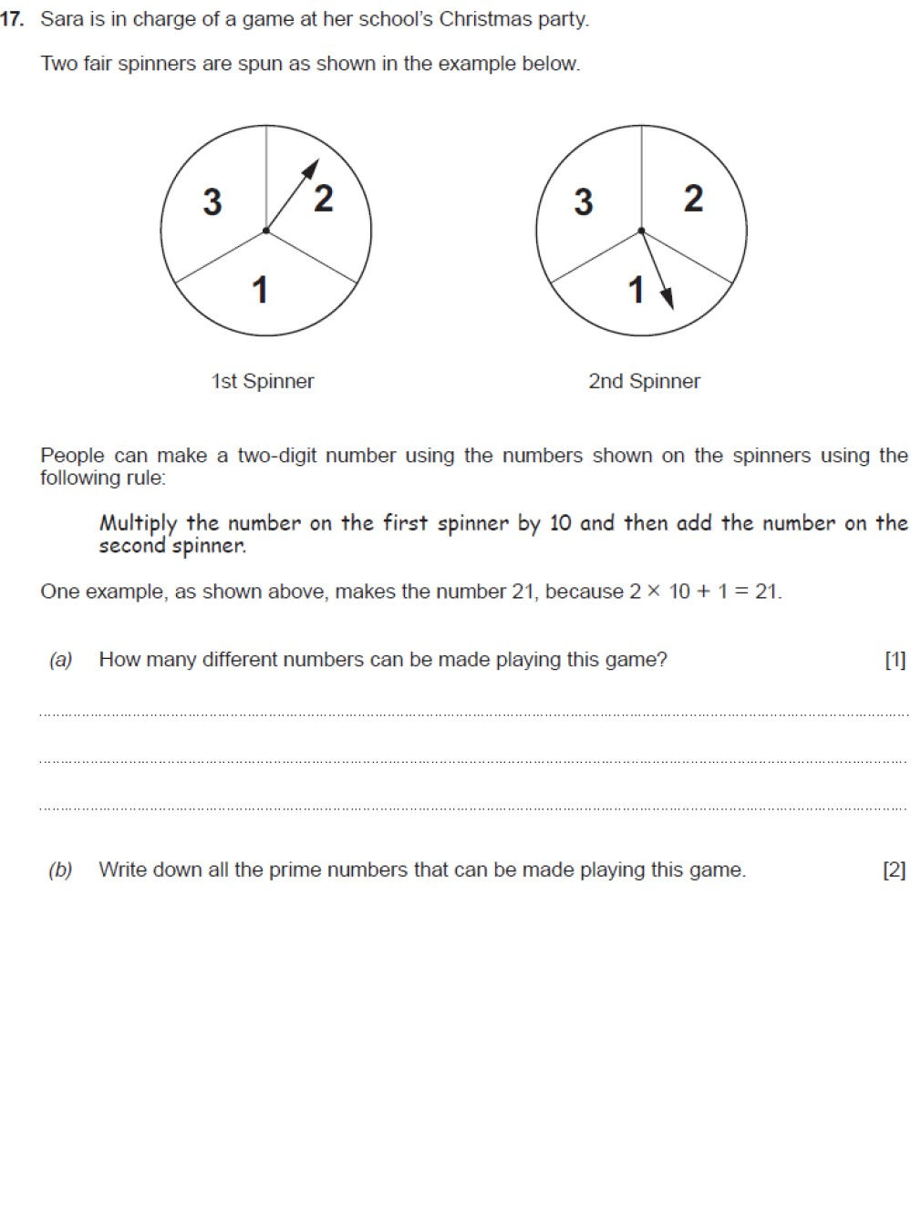 GCSE past paper question