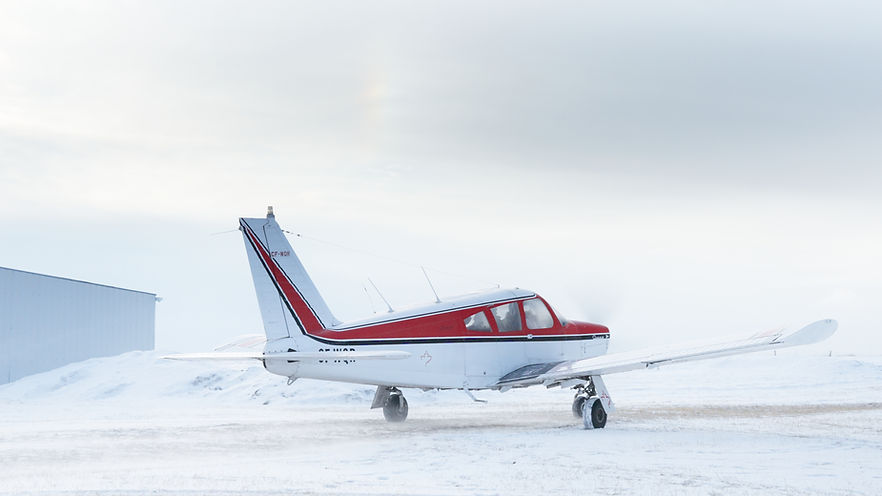 Winter Airplane Wedding