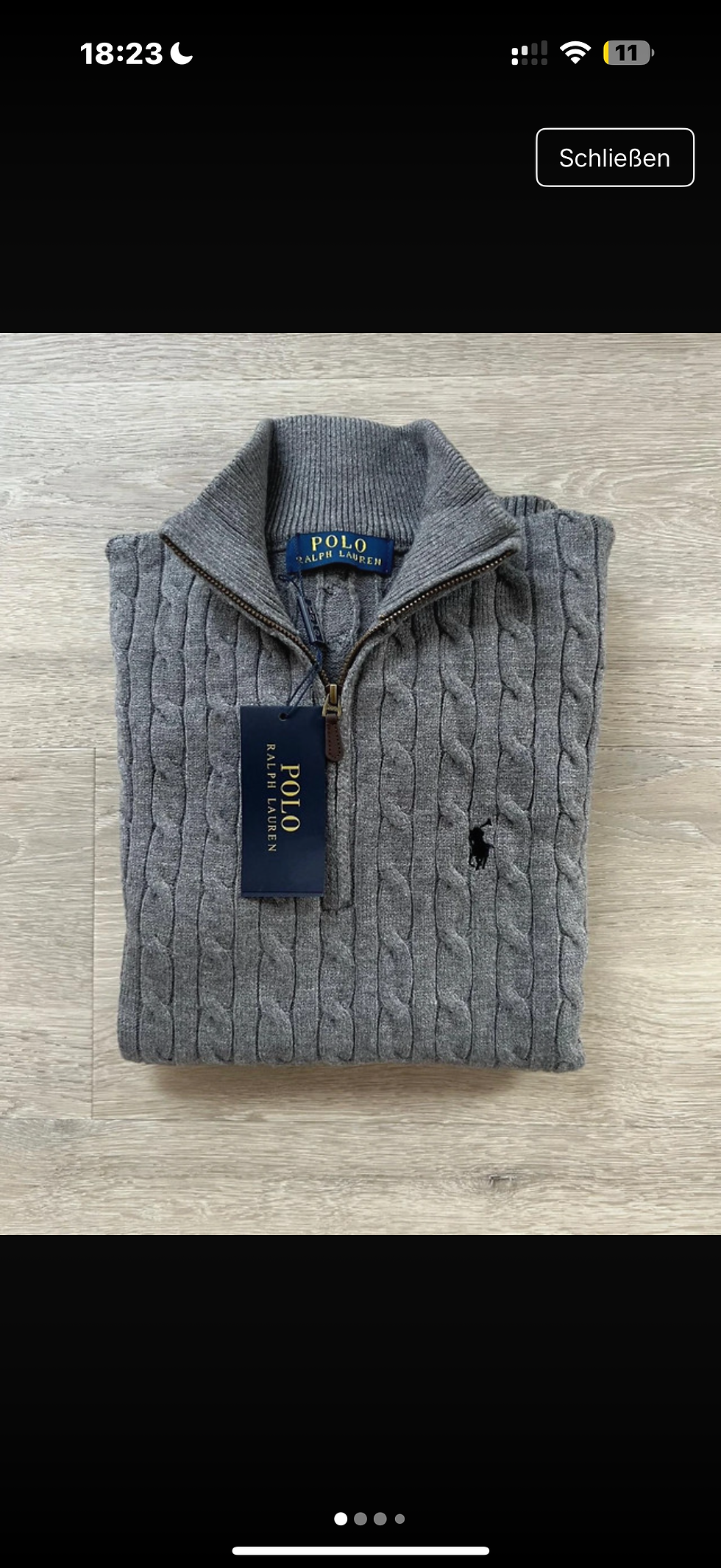 Thumbnail: Ralph Lauren Halfzip Grau