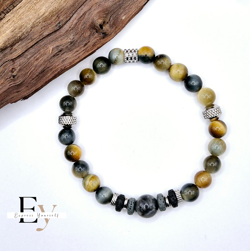 Thumbnail: Dream Tiger Eye & Labradorite bracelet