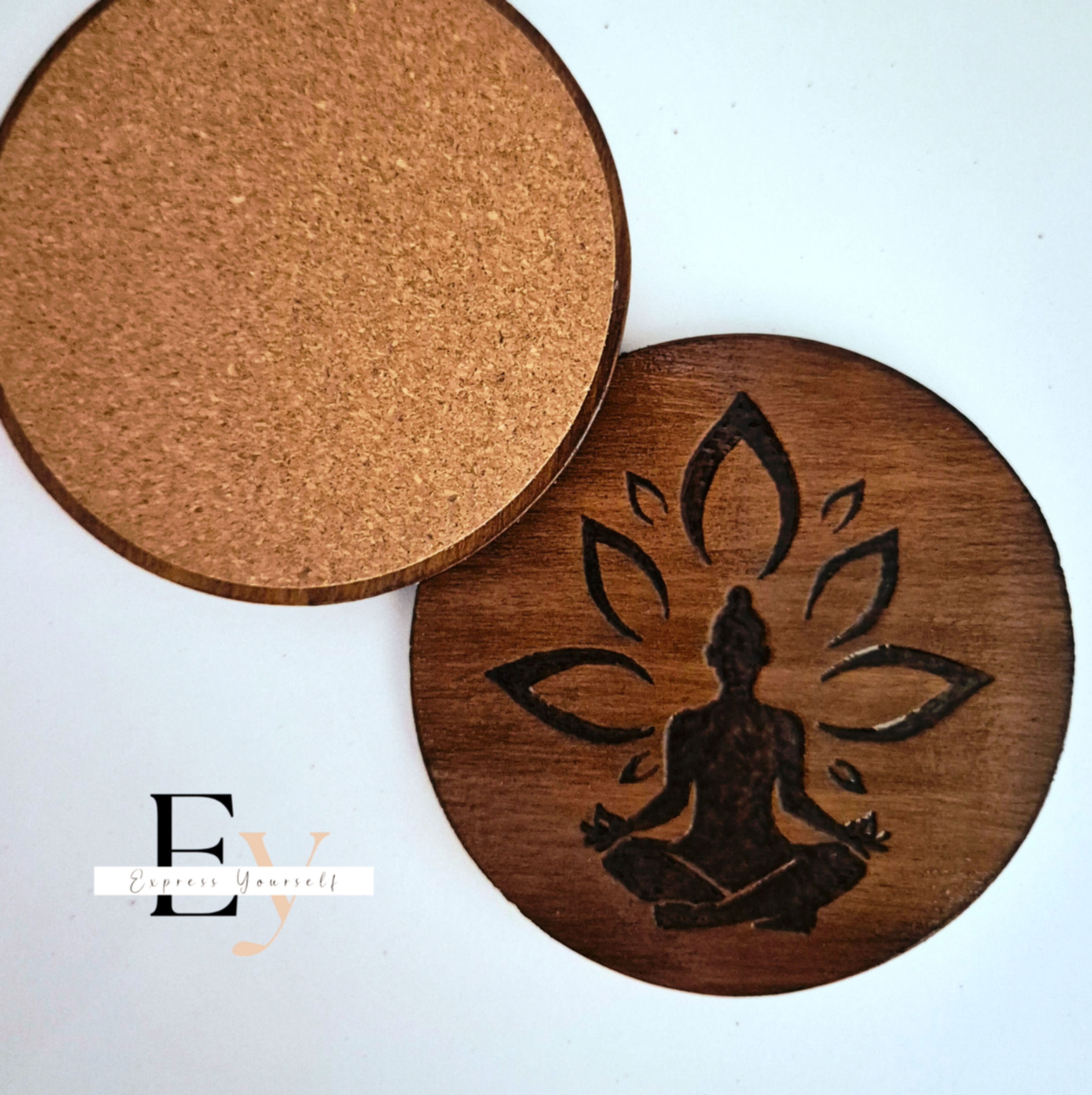 Wood coaster - Lotus