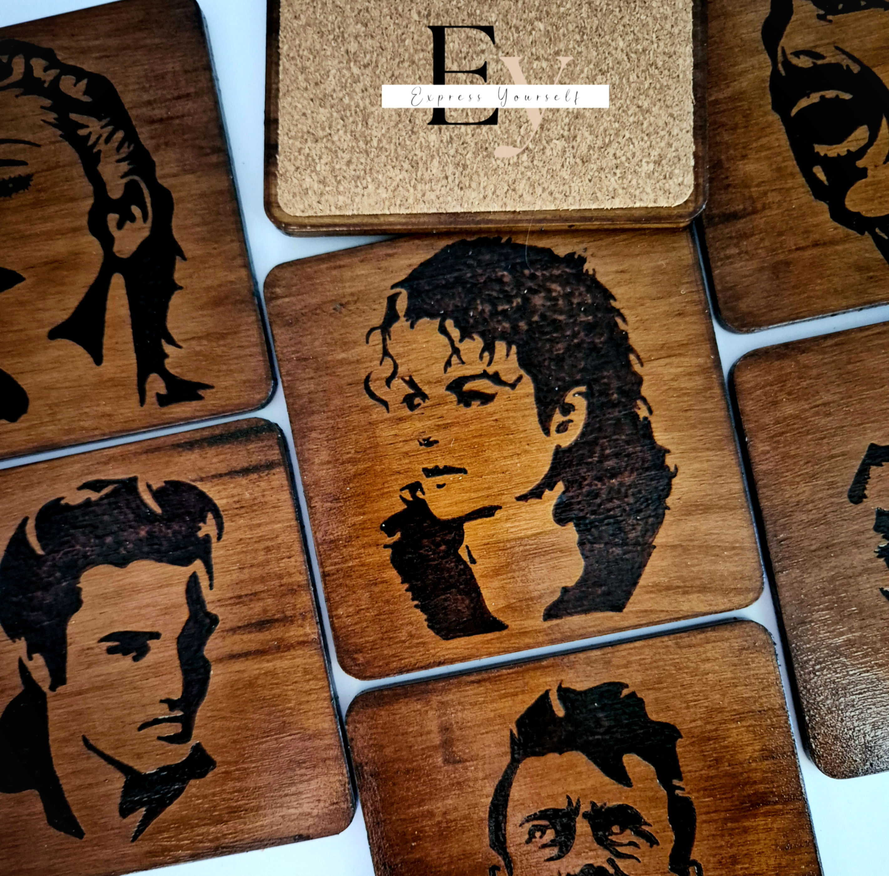 Wood coaster set - Legends