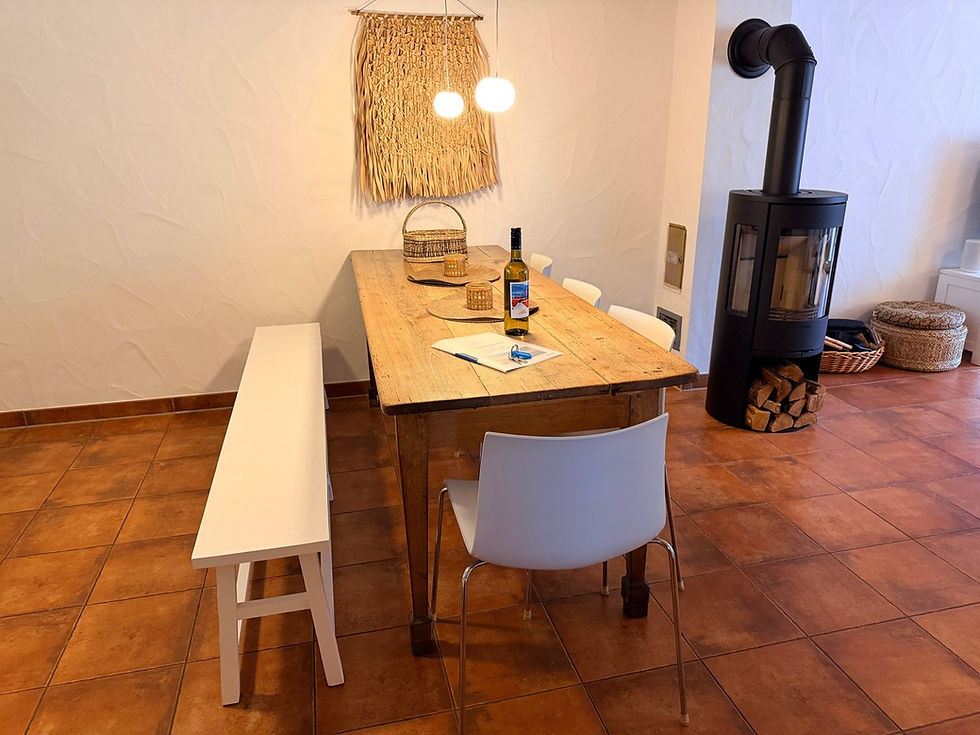 Esszimmertisch im Landhausstil für 8 Personen im Ferienhaus Kogge in Zingst