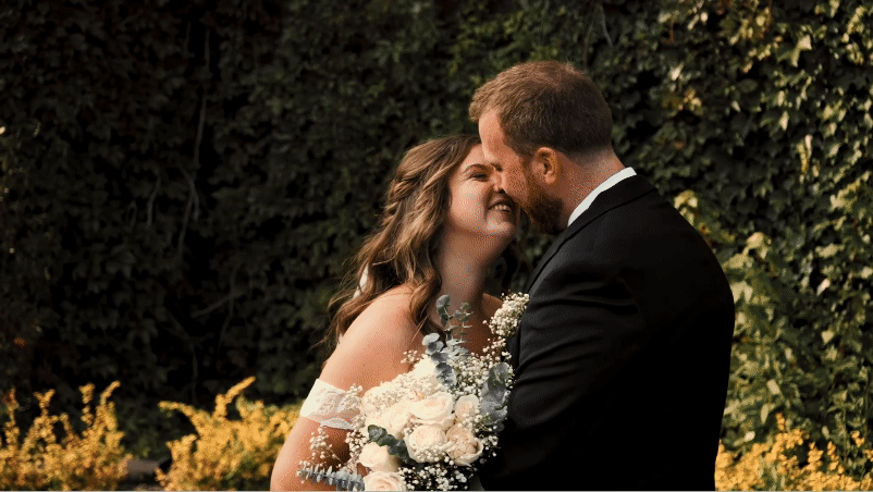 Cinematic Government house wedding shot