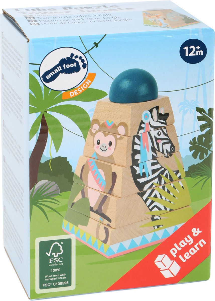 Thumbnail: small foot - Stapeltoren Jungle - Houten speelgoed