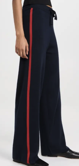 Scotch & Soda Knitted Trouser Navy with Red Stripe