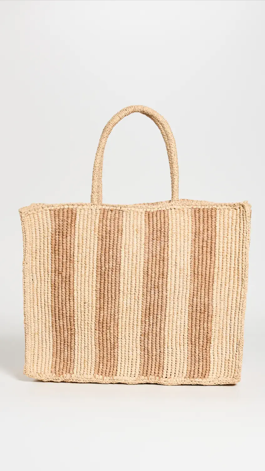 Mar Y Sol two toned straw beach bag