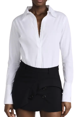 Gauge81 White Collar Thong Bodysuit
