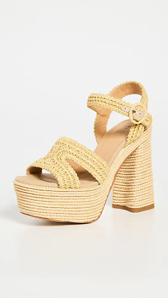 Castaner Raffia Heel Natural Color