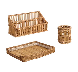 PB Irawaddy Desk Org. Set Wicker
