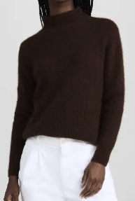 James Perse Funnel Neck Sweater Americano