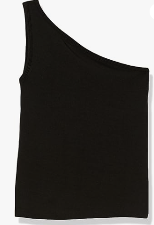 The Drop One Shoulder Top Black
