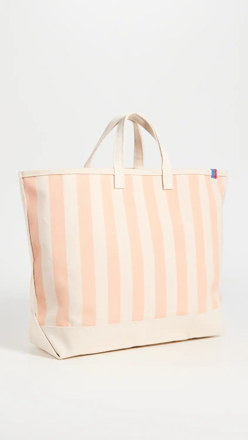 Kule Beach Tote Cream and Peach Stripes