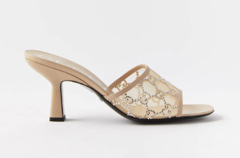 Gucci GG Mesh Mule Sandal Natural Color