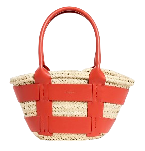 DeMellier Mini Santorini Tote Neutral and Red