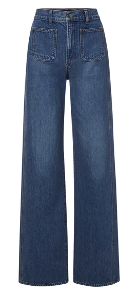 Veronica Beard Wide-Leg Jean Medium Wash