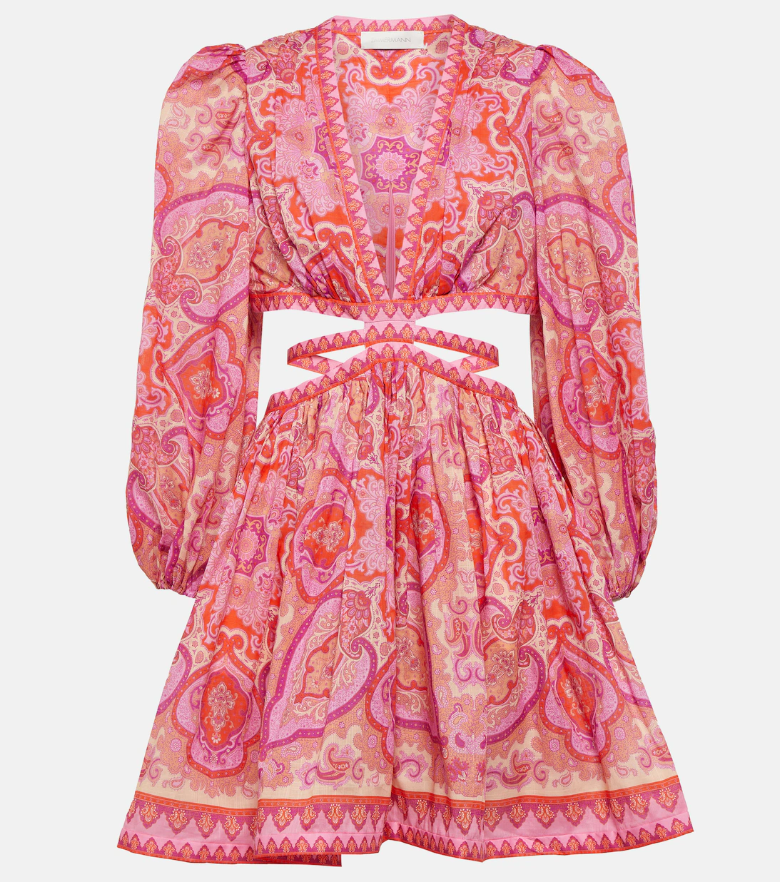 Zimmermann Pink Dress with cut outs