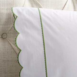 OKL Ruffle Scallop Sheet Set Green