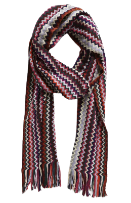 Missoni Chevron Scarf Pink, Red, Grey