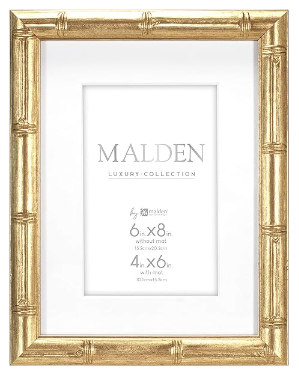 Malden Picture Frame Gold Bamboo
