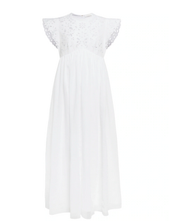 Chloé Cotton Midi dress white