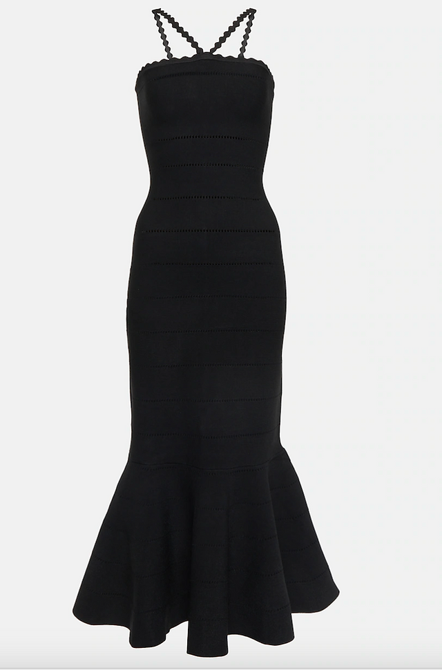 Victoria Beckham Midi Dress Black Knit