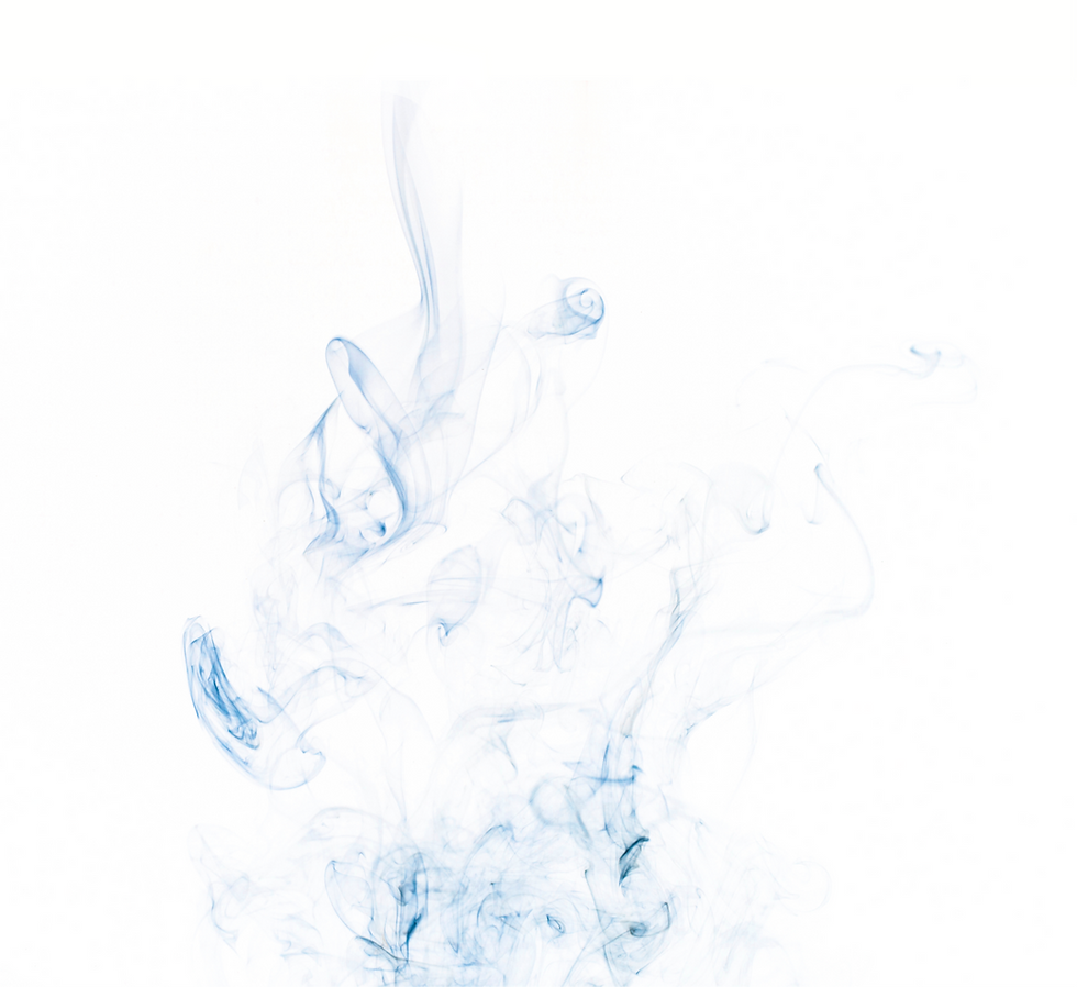 wisps of blue mist from cryotherapy